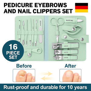 16-piece Nail Clipper Set Professional Manicure Tools Ear Remover Hand And Foot Care Set