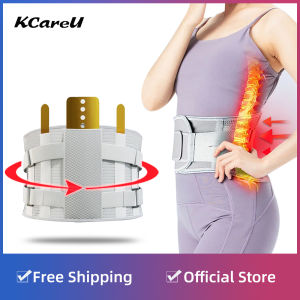 KCareU Lumbar Back Support Belt for Lumbar Waist Disc Herniation Orthopedic Spine Brace Pain Relief Back Brace Support with Self-heating Pads