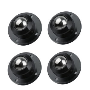 4pcs Self Adhesive Caster Mini Swivel Wheels Stainless Steel Universal Wheel 360 Degree Rotation Pulley For Furniture Trash Can