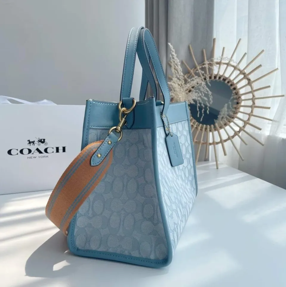 Coach field tote discount blue