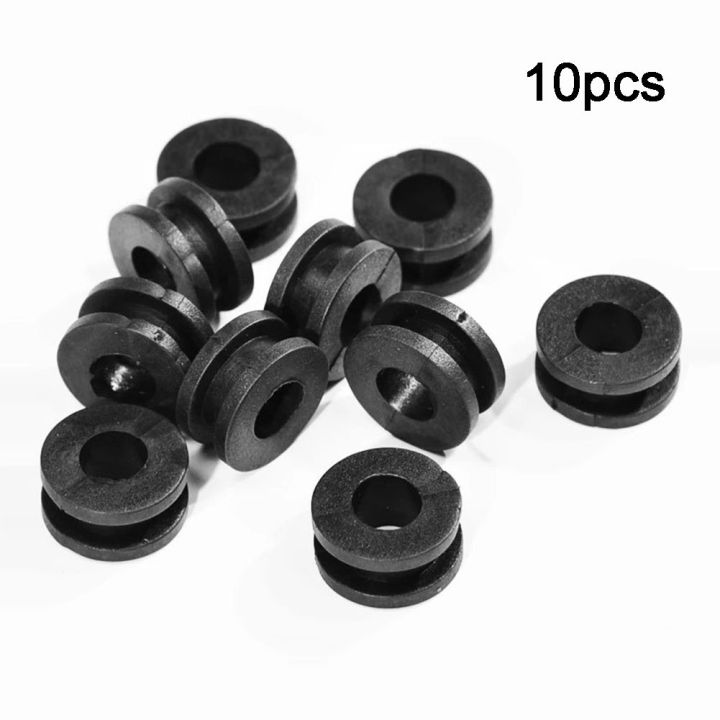 Universal 10Pcs M6 Motorcycle Side Cover Rubber Grommets Gasket Fairings For Honda Round Plastic Rubber Rings Parts