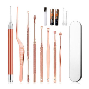 Bộ lấy ráy tai có đèn cho bé và người lớn dụng cụ vệ sinh tai cao cấp cho gia đình