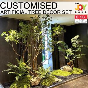 Customize Artificial Tree Set Indoor Decor Greenery Landscape Office Plant Hotel Lobby Decoration Interior Design