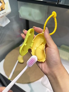 Vui vẻ hình quả chuối đầu bàn chải đánh răng lưu trữ trường hợp vỏ bọc chống thấm nước nhựa với Chống Bụi lý tưởng cho du lịch sử dụng thường nhật