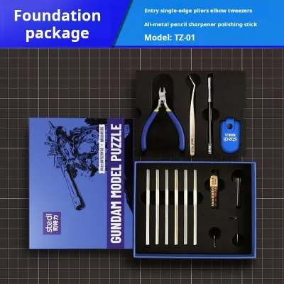 Stedi Model Assembly Tool Set for Gundam Military Model Making Tools Includes Flush Cutter Tweezers Craft Knife Polishing Rod