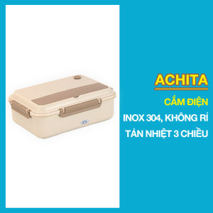 Hộp cơm cắm điện Achita H23 hệ thống sưởi 3 chiều không cần nước hộp cơm giữ nhiệt văn phòng nhỏ gọn tiện lợi shop MANIA