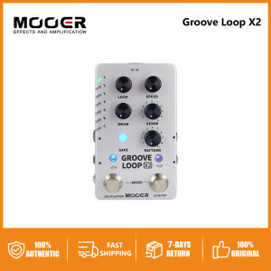 Mooer Groove Loop X2 Stereo Looper With 14 Save Slots Drum Machine Pedal 121 Different Drum 10-minute Capacity Per Track