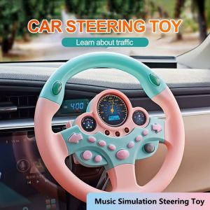 LUXURY GRADE Educational Steering Wheel Toys 360° Rotation with Sound and Light Music Simulation Steering Toy High Quality Multifunctional Car Steering Toys Simulated Driving Experience