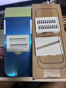 6 in 1 ชุดสไลด์ผักผลไม้ สเตนเลส304 ที่สไลด์ผัก ที่หั่นผัก ที่ขูดผัก อุปกรณ์หั่นผัก ใบมีดสแตนเลส ทำความสะอาดง่าย ป้องกันเชื้อรา