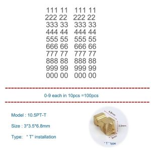 BateRpak Custom Made Coding Machine Brass lettersDY-8 Ribbon coding machine CharactersContact to us