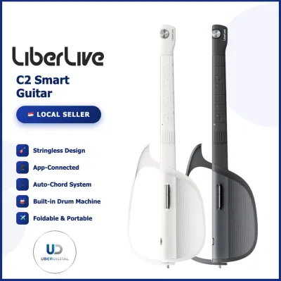 LiberLive C2 Smart Stringless Guitar | Foldable & Portable Electric Guitar | App-Connected Auto-Chord & Drum Machine | Perfect for Beginners & Solo Performers