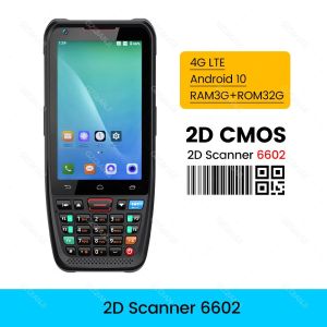 4G POS PDA Terminal Android 10 with Keyboard Barcode 1D 2D Scanner 6602 Industrial PDA NFC GPS WiFi Bluetooth for Warehouse Scan
