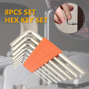 8 PCS Hex Key Wrench Set L Shape Plum Allen Wrench Set Range Tool 1.5/2/2.5/3/4/5/5.5/6mm for Bike Repair