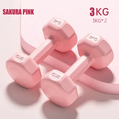 LIKE LIFE 哑铃 Dumbbell 1kg/2kg/3kg Womens Dumbbell Home Exercise Strength Training Gym Dumbbell Fitness Exercise Chloroprene Rubber Dumbbell 女生哑铃 居家锻炼