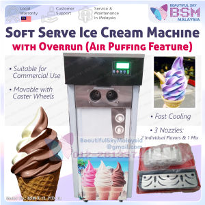 『RM4950』Soft Serve Ice Cream Maker Machine Aiskrim Softserve Mesin Yogurt Puff Commercial Standalone