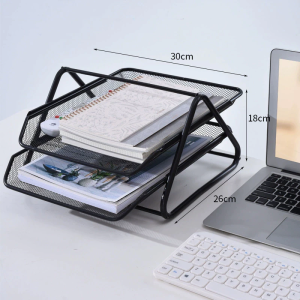 WakayaHome | Office supplies desk tray wire mesh four-layer file tray 4-Layer Metal Mesh Desk