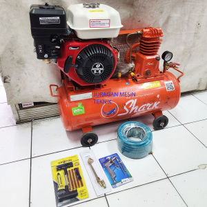 Mesin Kompresor Shark 1/4 HP & Mesin Penggerak Bensin