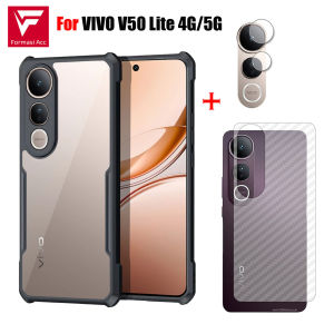 Paket 3IN1 Case Fusion For Vivo V50 LIte 4G / V50 Lite 5G / V50 5G Case Fusion Shockpoof Free Tempered Glass Camera & Garskin - Formasi Acc