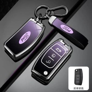 Car Remote Key case for Ford Fiesta Focus 2 Kuga Escape Falcon B-Max C-Max Eco Sport Galaxy zinc alloy full protection cover casing key accessories