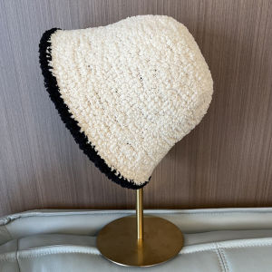 New Knitted Plush Fisherman Hat Women Autumn Winter Korean Face Covering Style Bucket Hat