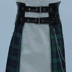2026 New Dark Rock Ash Series Gothic Half Skirt for Men