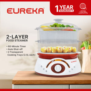 Eureka  Food Steamer Double-sided Water Filling 2-Layer | 3-Layer Random Color