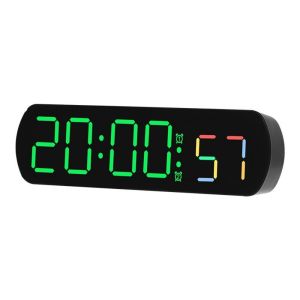 FOUNDTWO Large Display Digital Alarm Clock 12/24 Hour Temperature Display Table Clock Simple Jump Seconds Function Temperature Display Clock Home Use