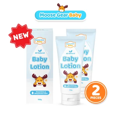 Moose Gear Baby Lotion 100g 2PACKS Hypoallergenic Baby Moisturizer Oat Peptide & Macadamia Oil