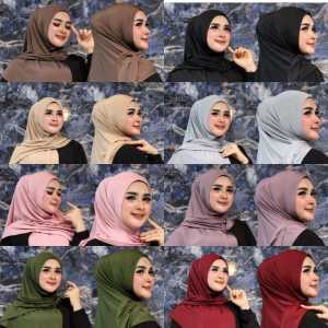 Kerudung Segitiga Instan Jersey Premium - Jilbab Instan - hijab kekinian terbaru 2024