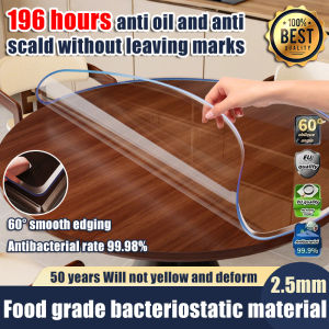 【24-hour delivery】transparent table cover pvc table mat waterproof table top cover table cloth waterproof alas meja waterproof plastic lapik meja plastik pvc transparent mat protector round tebal dining bulat tablecloth for table 桌布防水防油 桌垫