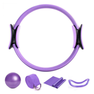 Portables Pilates Set Nonslip Exercise Ball Rings and Band For Womens Strength Training And Toning