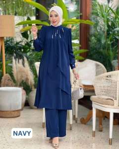 Dafiya Set 2in1 Bahan Crinkle Setelan Wanita Dewasa Viral Baju One Set Wanita Korean Style Hijab