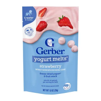 Gerber Strawberry Yogurt Melts 28G Baby Snack - From 8 Months
