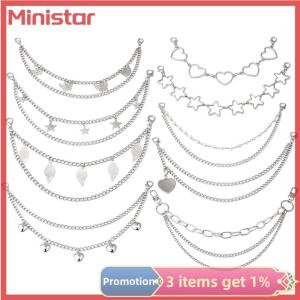 Ministar Multi-layer Metal Chain strap DIY Personality Butterfly Heart Star Pendant Shoulder Bag Chain Straps