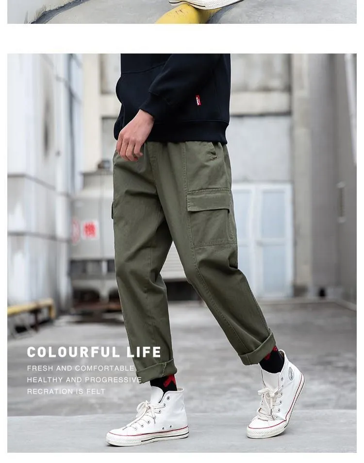 Cargo Pants Men for Work Jeans Trousers Student Korean Loose Oversize Long  Pants Tactical Pants Sports Overalls Working Hiking Ins Casual Straight  Pants Slack City Fashion Jogger