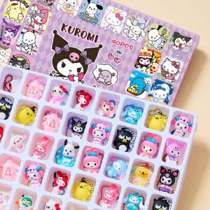New Blind Box 40 Hole Doll Set Sanrio Kuromi Melody Keychain Blind Box Cute Doll Ornament Birthday Giftt Blind Box Pupil Children Cartoon Capybara Blind