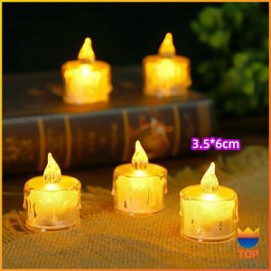 TOP โคมไฟเทียน LED รูปเทียน ไฟกลางคืน โคมไฟตั้งโต๊ะ LED light