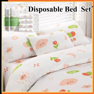 Disposable Bed Sheets Set Travel Bed Sheet Set Comfortable Travel Bed Bedsheet Hotel 一次性床单被套