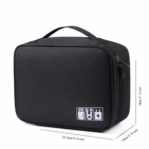 BB078 Largr Capacity Cable USB Datas Storage Pouch Travel Trip Charging Cable Storage Organization Digital Storage Bag