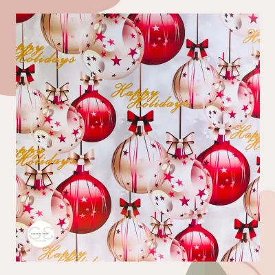 Christmas Wrapper Glossy High Quality Thick Paper Coated Paper Per Design or Assorted 18.5x24.5inches Available 10s Sheets Per Roll