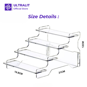 ULTRALIT BOXY C Cosmetic Organizer Acrylic Transparant Cosmetic Display Box Kotak Penyimpanan Kosmetik Display Transparan