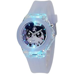 Sanrio Children Glow Watches StellaLou Cute Watch Kuromi Fashion Electronic Watch LinaBell Cartoon Watch Gift Pompom Purin Luminous Watch for kids girls sale now