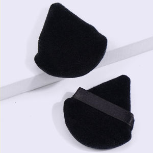 MAGEFY 2 Pcs Powder Puff Makeup Puff Segitiga Powder Puff Spons Bedak Lembut Dapat Digunakan Kembali Segitiga Spons dengan Tali untuk Bedak Tabur Alas Bedak Kosmetik Kering Basah Riasan 51177