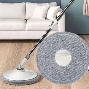 Giẻ Lau Sàn Sợi Nhỏ Tròn Đa Năng Giẻ Lau Sàn Sợi Nhỏ 25Cm Có Thể Tái Sử Dụng Dụng Dụng Cụ Vệ Sinh Gia Đình Thay Thế