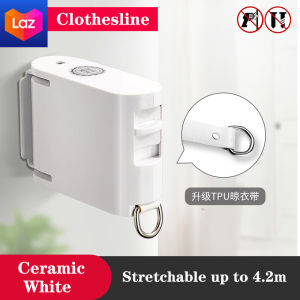 HKStorage Invisible Clothesline Free Punching Wall-mounted Indoor Hotel Balcony Bathroom Retractable Hanging Drying Rack Artifact Other Storage