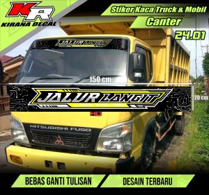 Sticker Decal Kaca Depan Truk Canter Light Duty Truck Mobil Kr24.01