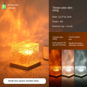 ✅[SG Ready Stock] LED Rotating Ripple Light Colorful Ambient Gift Lamp Adjustable Bedroom Bedside Table Light Touch Control with Battery/Remote