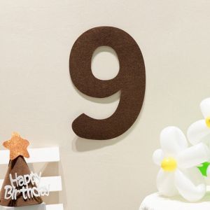 GOLDVAULT Felt Digital Felt Birthday Banner Garland Pull Flags Happy Birthday Hanging Flag  Photo Booth Props Pulling Flower Party Decor
