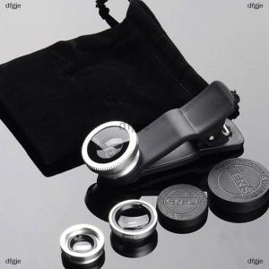 [COD] dfgje 3in1 điện thoại ống kính chung máy ảnh cho điện thoại thông minh góc rộng Fisheye ống kính và clip Macro Máy Ảnh Bộ cho phổ điện thoại di động