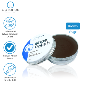 Octopus Shoe cleaner Semir Sepatu kulit Shoe Polish 65 GR | Semir Sepatu Kulit netral warna hitam coklat  putih  Pengkilap Sepatu SP-0001